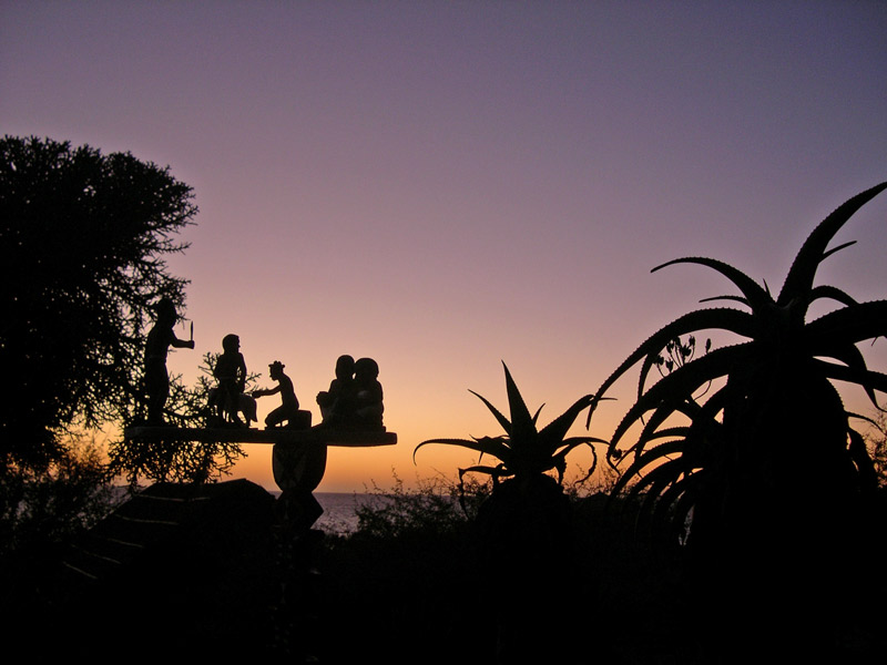 Coucher de soleil vu depuis l'hôtel Longovezo